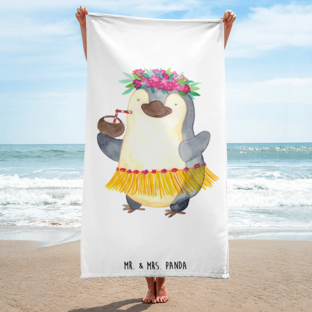 XL Badehandtuch Pinguin Kokosnuss Handtuch, Badetuch, Duschtuch, Strandtuch, Saunatuch, Pinguin, Aloha, Hawaii, Urlaub, Kokosnuss, Pinguine