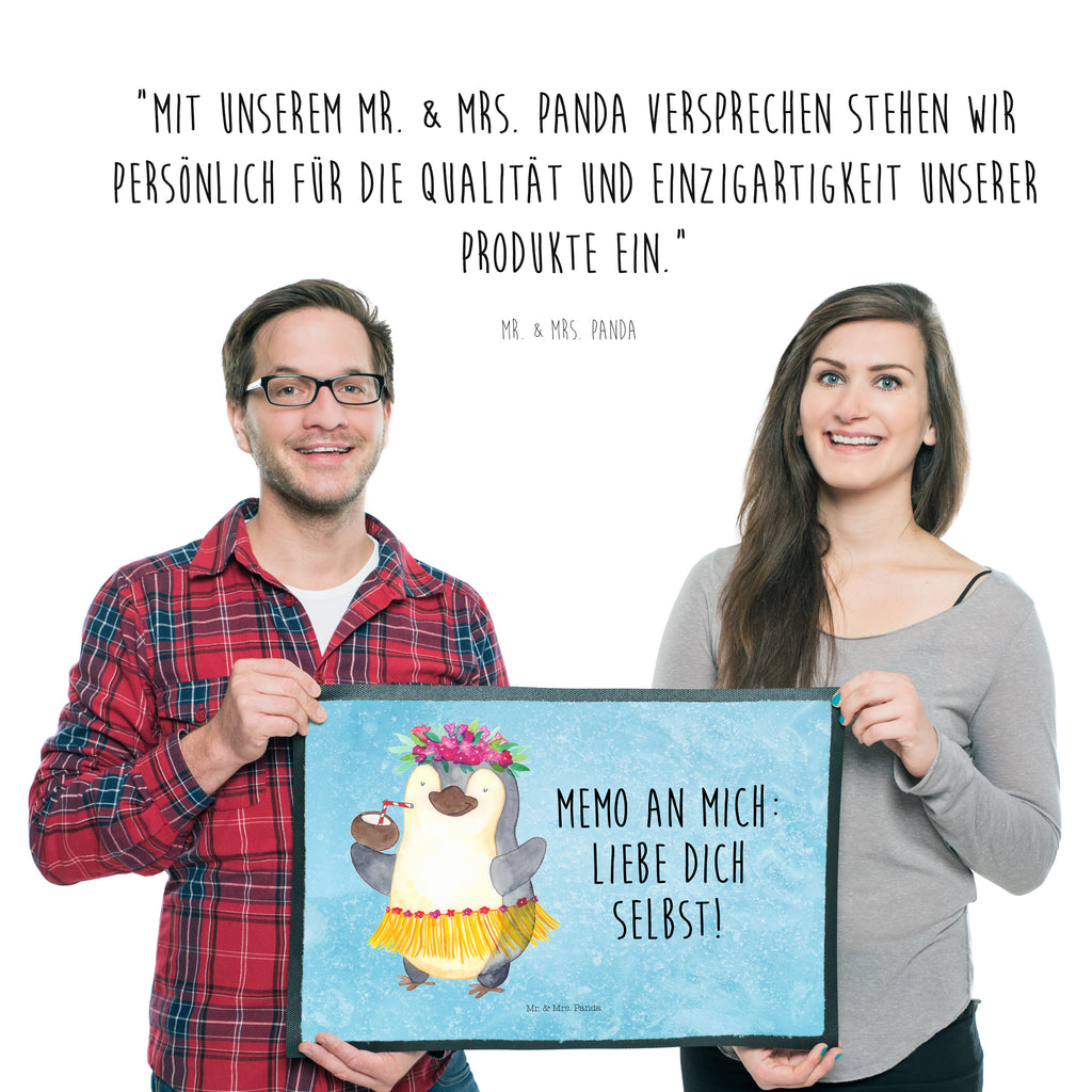 Fußmatte Pinguin Kokosnuss Türvorleger, Schmutzmatte, Fußabtreter, Matte, Schmutzfänger, Fußabstreifer, Schmutzfangmatte, Türmatte, Motivfußmatte, Haustürmatte, Vorleger, Pinguin, Aloha, Hawaii, Urlaub, Kokosnuss, Pinguine