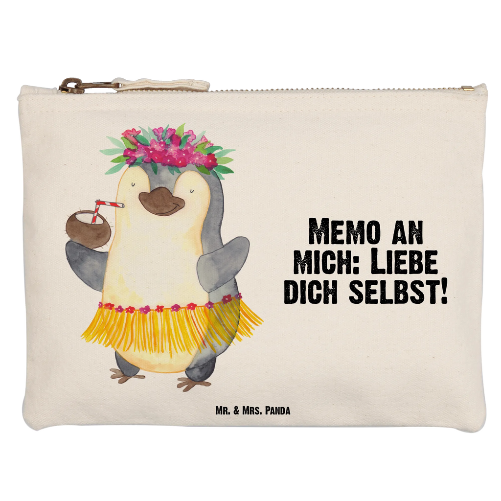 Schminktasche Pinguin Kokosnuss Schminktasche, Kosmetiktasche, Kosmetikbeutel, Stiftemäppchen, Etui, Federmappe, Makeup, XXL, Schminketui, Kosmetiketui, Schlamperetui, Pinguin, Aloha, Hawaii, Urlaub, Kokosnuss, Pinguine