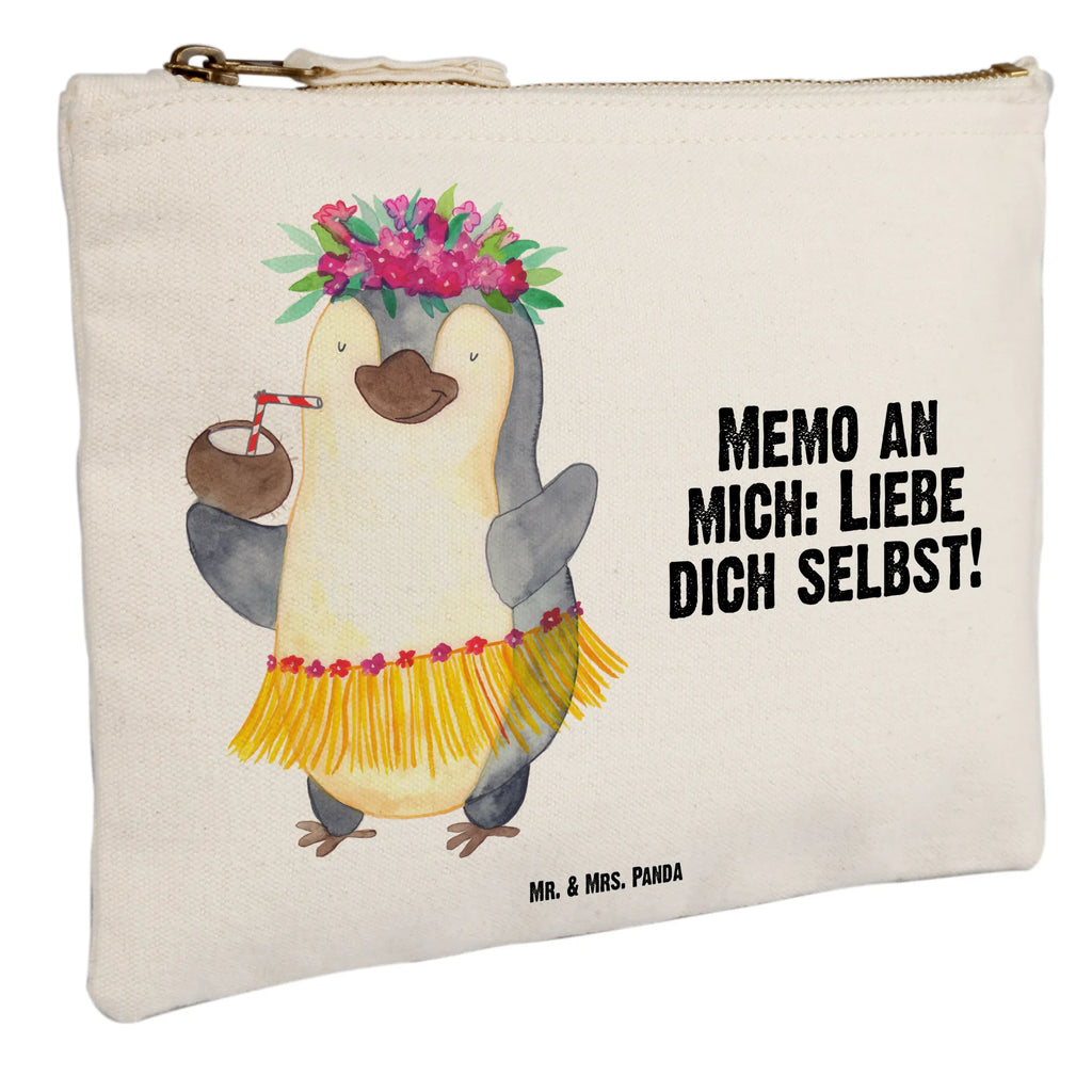 Schminktasche Pinguin Kokosnuss Schminktasche, Kosmetiktasche, Kosmetikbeutel, Stiftemäppchen, Etui, Federmappe, Makeup, XXL, Schminketui, Kosmetiketui, Schlamperetui, Pinguin, Aloha, Hawaii, Urlaub, Kokosnuss, Pinguine