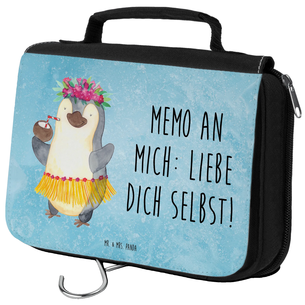 Kulturbeutel Pinguin Kokosnuss Kulturbeutel, Zum Aufhängen, Waschtasche, Kosmetiktasche, Damen, Herren, Aufbewahrungstasche, Schminktasche, Kosmetikbeutel, Organizer, Kulturtasche, Schminkutensil, Pinguin, Aloha, Hawaii, Urlaub, Kokosnuss, Pinguine