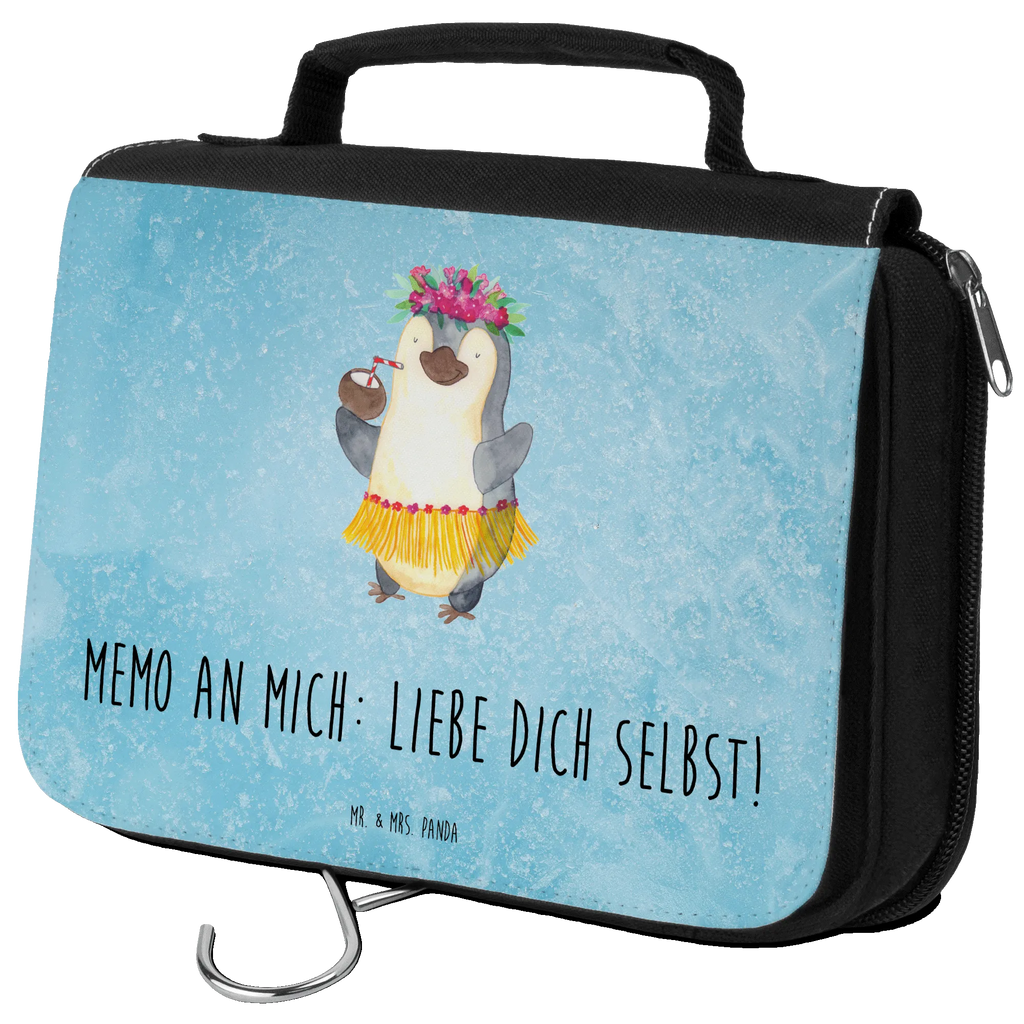 Kulturbeutel Pinguin Kokosnuss Kulturbeutel, Zum Aufhängen, Waschtasche, Kosmetiktasche, Damen, Herren, Aufbewahrungstasche, Schminktasche, Kosmetikbeutel, Organizer, Kulturtasche, Schminkutensil, Pinguin, Aloha, Hawaii, Urlaub, Kokosnuss, Pinguine