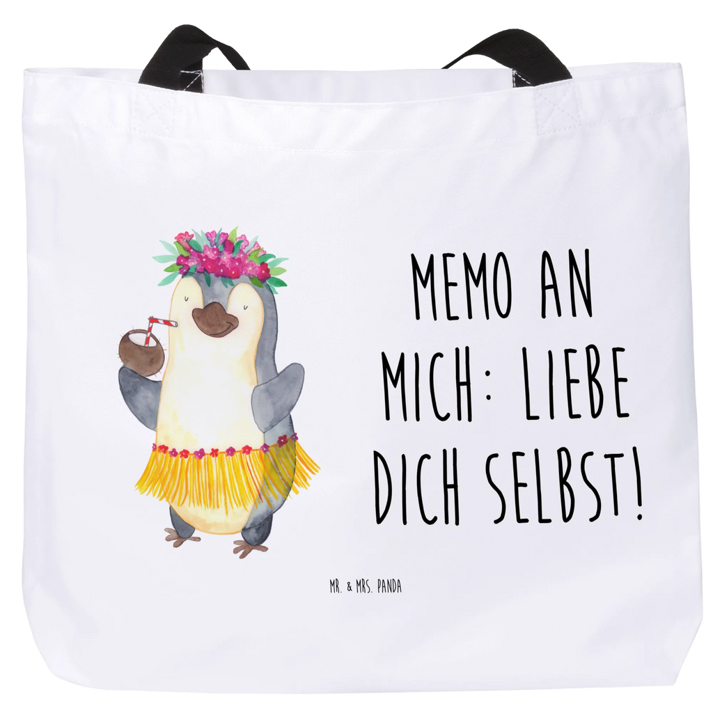 Shopper Pinguin Kokosnuss Beutel, Einkaufstasche, Tasche, Strandtasche, Einkaufsbeutel, Shopper, Schultasche, Freizeittasche, Tragebeutel, Schulbeutel, Alltagstasche, Pinguin, Aloha, Hawaii, Urlaub, Kokosnuss, Pinguine