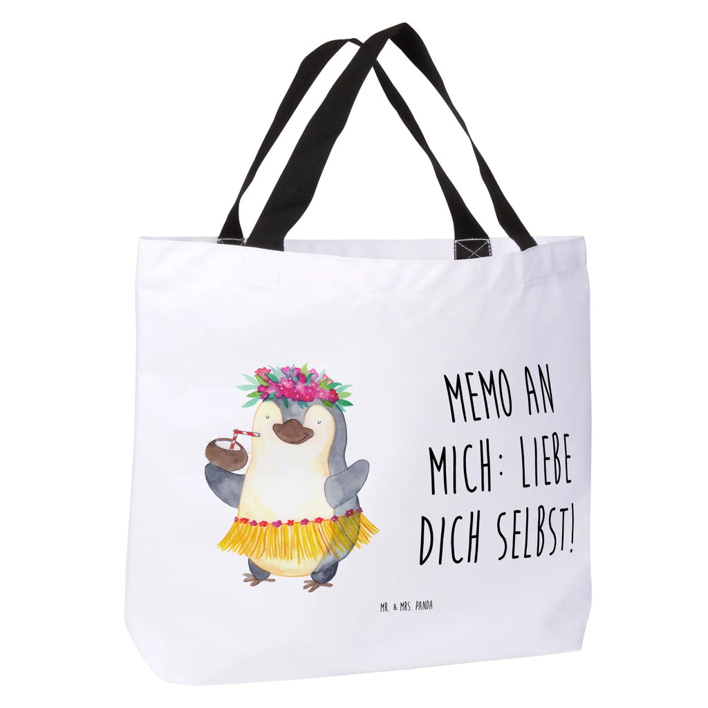 Shopper Pinguin Kokosnuss Beutel, Einkaufstasche, Tasche, Strandtasche, Einkaufsbeutel, Shopper, Schultasche, Freizeittasche, Tragebeutel, Schulbeutel, Alltagstasche, Pinguin, Aloha, Hawaii, Urlaub, Kokosnuss, Pinguine