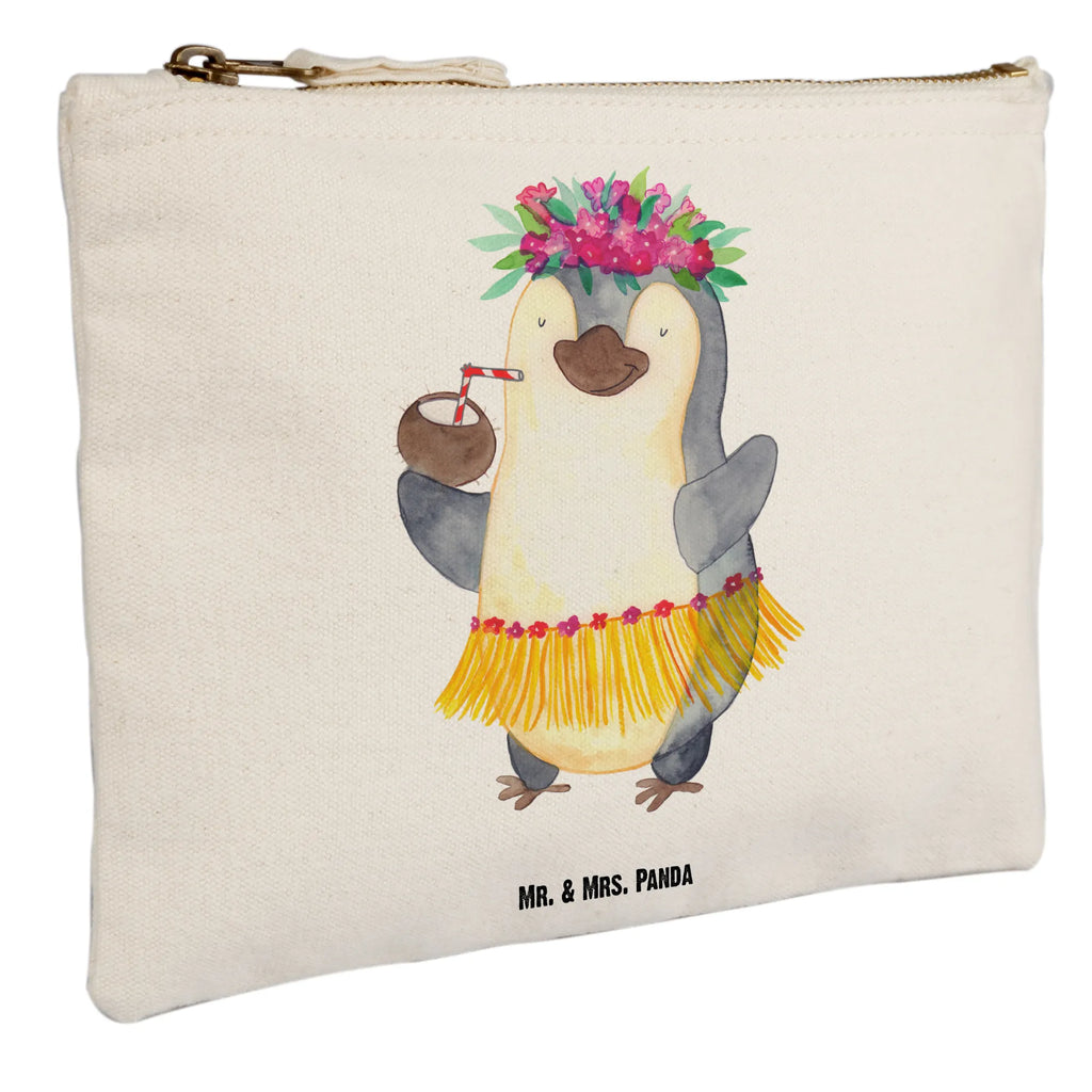 Schminktasche Pinguin Kokosnuss Schminktasche, Kosmetiktasche, Kosmetikbeutel, Stiftemäppchen, Etui, Federmappe, Makeup, XXL, Schminketui, Kosmetiketui, Schlamperetui, Pinguin, Aloha, Hawaii, Urlaub, Kokosnuss, Pinguine