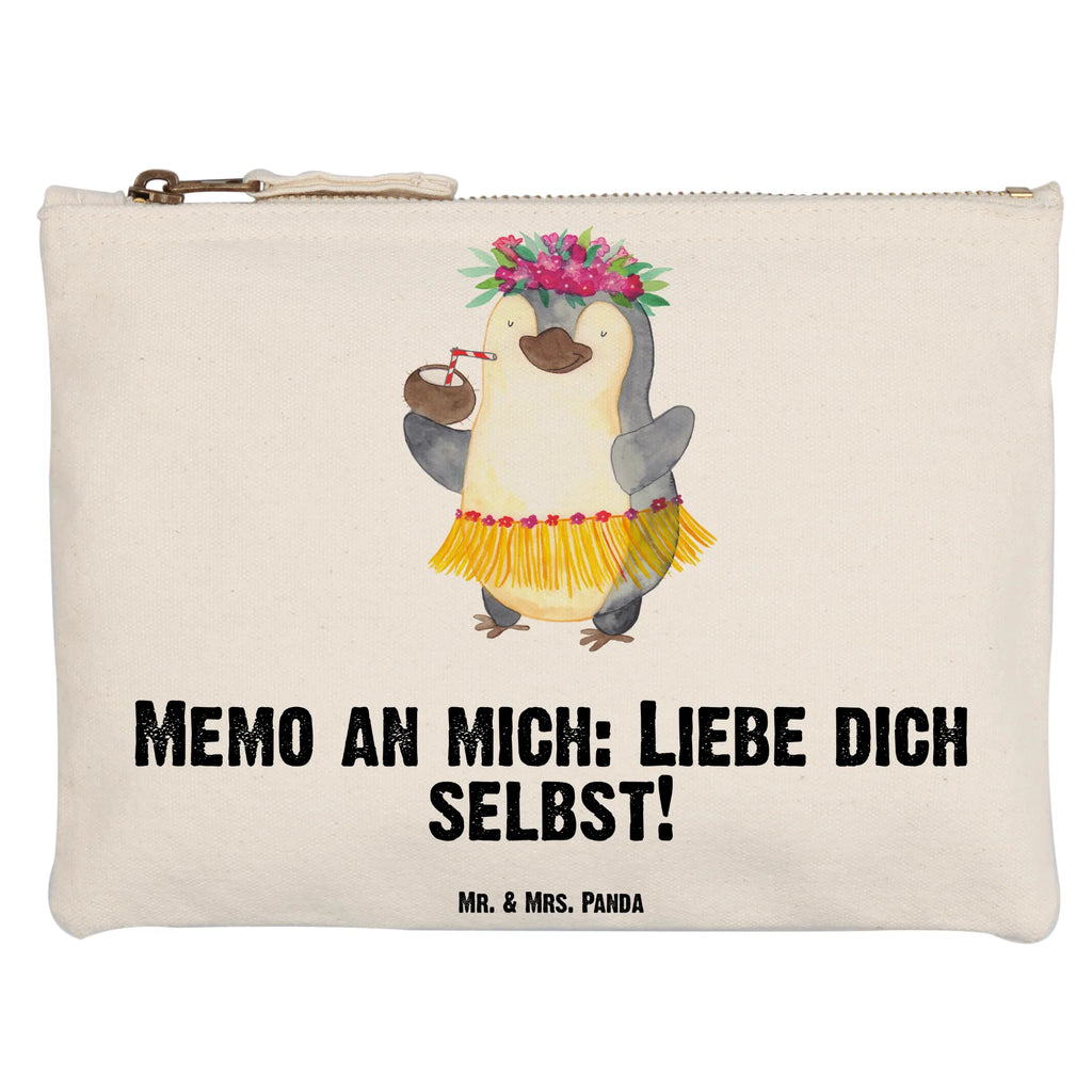 Schminktasche Pinguin Kokosnuss Schminktasche, Kosmetiktasche, Kosmetikbeutel, Stiftemäppchen, Etui, Federmappe, Makeup, XXL, Schminketui, Kosmetiketui, Schlamperetui, Pinguin, Aloha, Hawaii, Urlaub, Kokosnuss, Pinguine