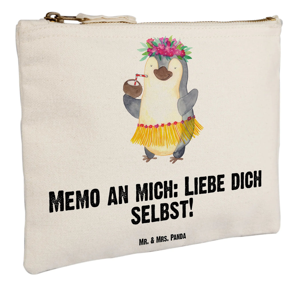 Schminktasche Pinguin Kokosnuss Schminktasche, Kosmetiktasche, Kosmetikbeutel, Stiftemäppchen, Etui, Federmappe, Makeup, XXL, Schminketui, Kosmetiketui, Schlamperetui, Pinguin, Aloha, Hawaii, Urlaub, Kokosnuss, Pinguine