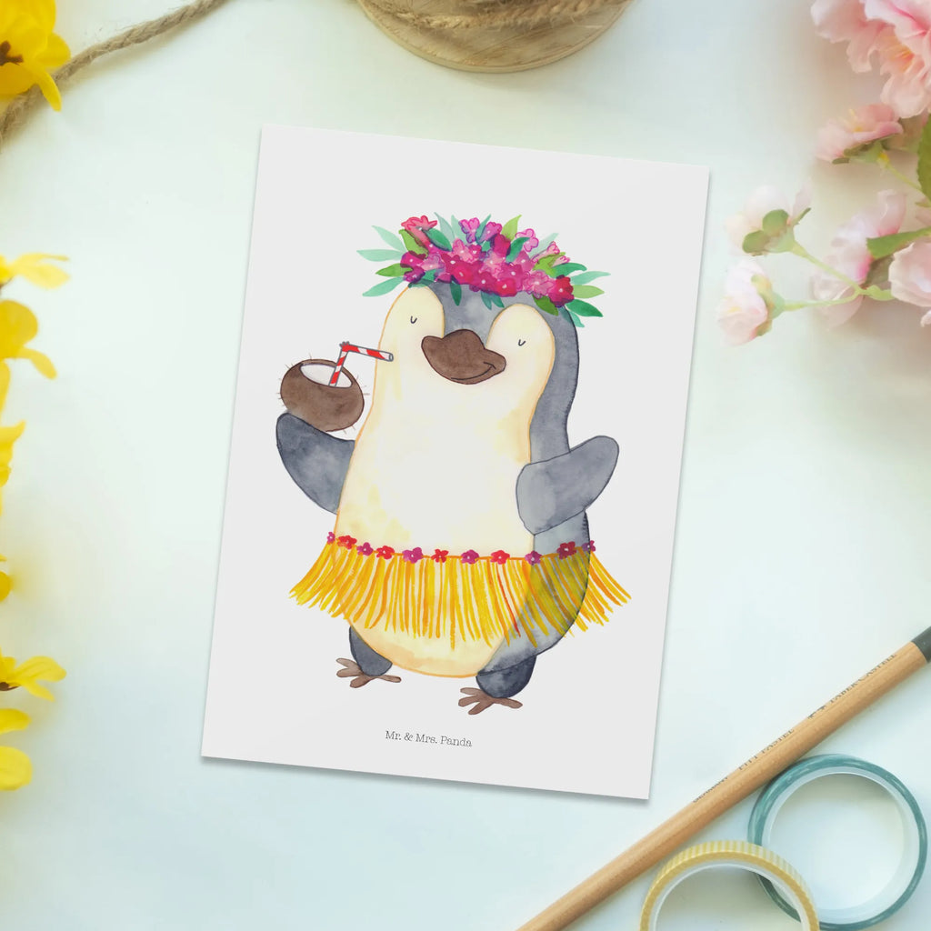 Postkarte Pinguin Kokosnuss Postkarte, Karte, Geschenkkarte, Grußkarte, Einladung, Ansichtskarte, Geburtstagskarte, Einladungskarte, Dankeskarte, Ansichtskarten, Einladung Geburtstag, Einladungskarten Geburtstag, Pinguin, Aloha, Hawaii, Urlaub, Kokosnuss, Pinguine