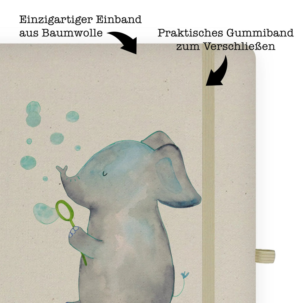 Baumwoll Notizbuch Elefant Seifenblasen Notizen, Eintragebuch, Tagebuch, Notizblock, Adressbuch, Journal, Kladde, Skizzenbuch, Notizheft, Schreibbuch, Schreibheft, Tiermotive, Gute Laune, lustige Sprüche, Tiere, Elefant, Elefanten, Dickhäuter, Rüsseltier, Seifenblasen, Liebe, Heimat, Gefühl. Daheim, Liebesbeweis, Liebesspruch