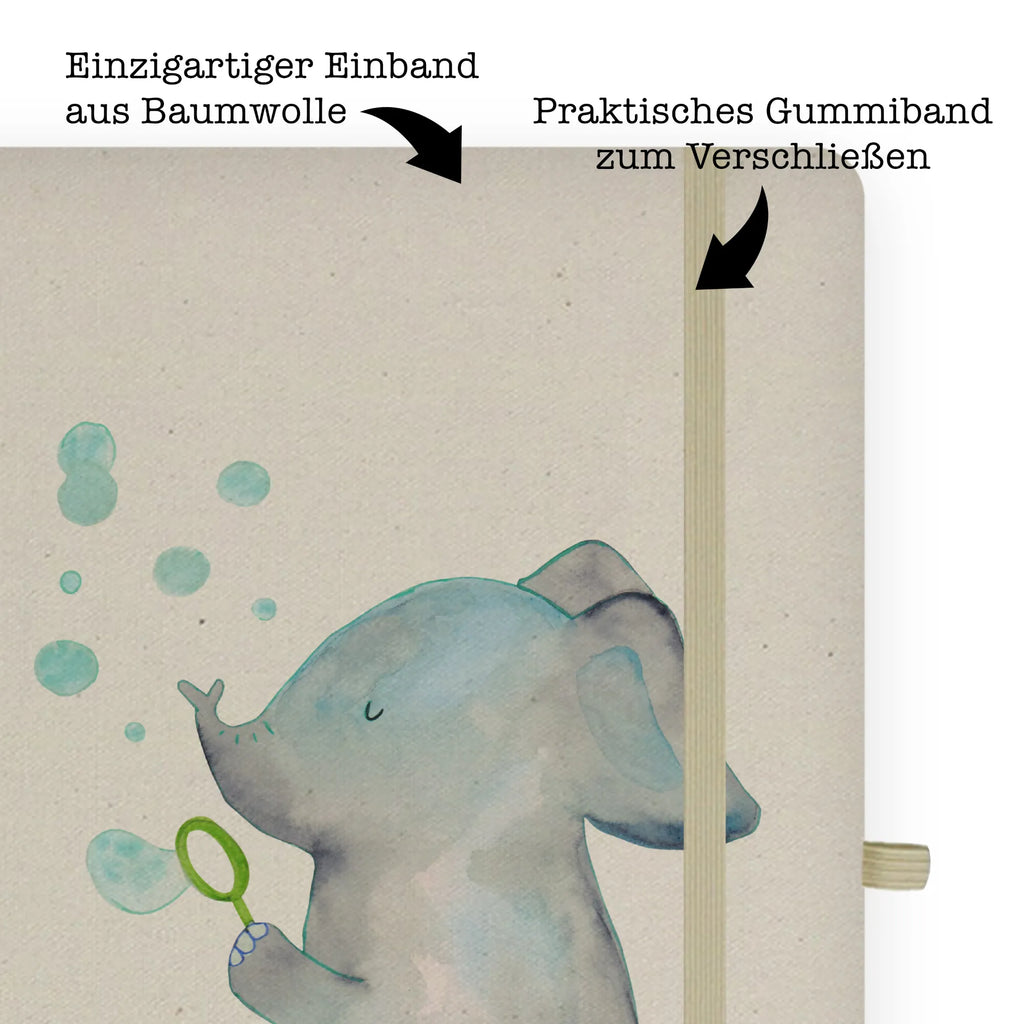 Baumwoll Notizbuch Elefant Seifenblasen Notizen, Eintragebuch, Tagebuch, Notizblock, Adressbuch, Journal, Kladde, Skizzenbuch, Notizheft, Schreibbuch, Schreibheft, Tiermotive, Gute Laune, lustige Sprüche, Tiere, Elefant, Elefanten, Dickhäuter, Rüsseltier, Seifenblasen, Liebe, Heimat, Gefühl. Daheim, Liebesbeweis, Liebesspruch