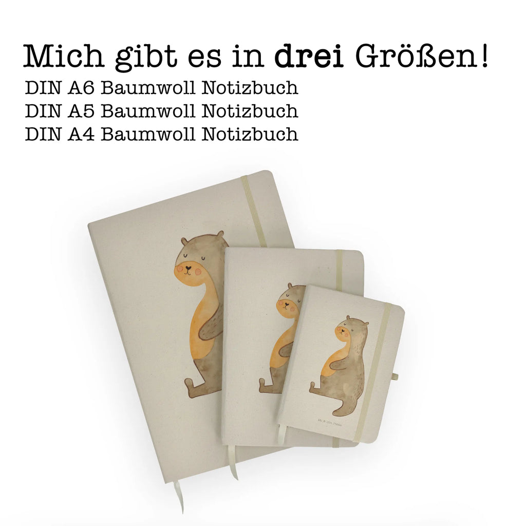 Baumwoll Notizbuch Otter Bauch Notizen, Eintragebuch, Tagebuch, Notizblock, Adressbuch, Journal, Kladde, Skizzenbuch, Notizheft, Schreibbuch, Schreibheft, Otter, Fischotter, Seeotter, Otter Seeotter See Otter