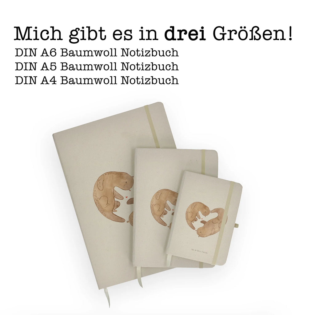 Baumwoll Notizbuch Otter Herz Notizen, Eintragebuch, Tagebuch, Notizblock, Adressbuch, Journal, Kladde, Skizzenbuch, Notizheft, Schreibbuch, Schreibheft, Otter, Fischotter, Seeotter, Liebe, Herz, Liebesbeweis, Liebesgeschenk, Bessere Hälfte, Love you, Jahrestag, Hochzeitstag, Verlobung, gemeinsames Leben