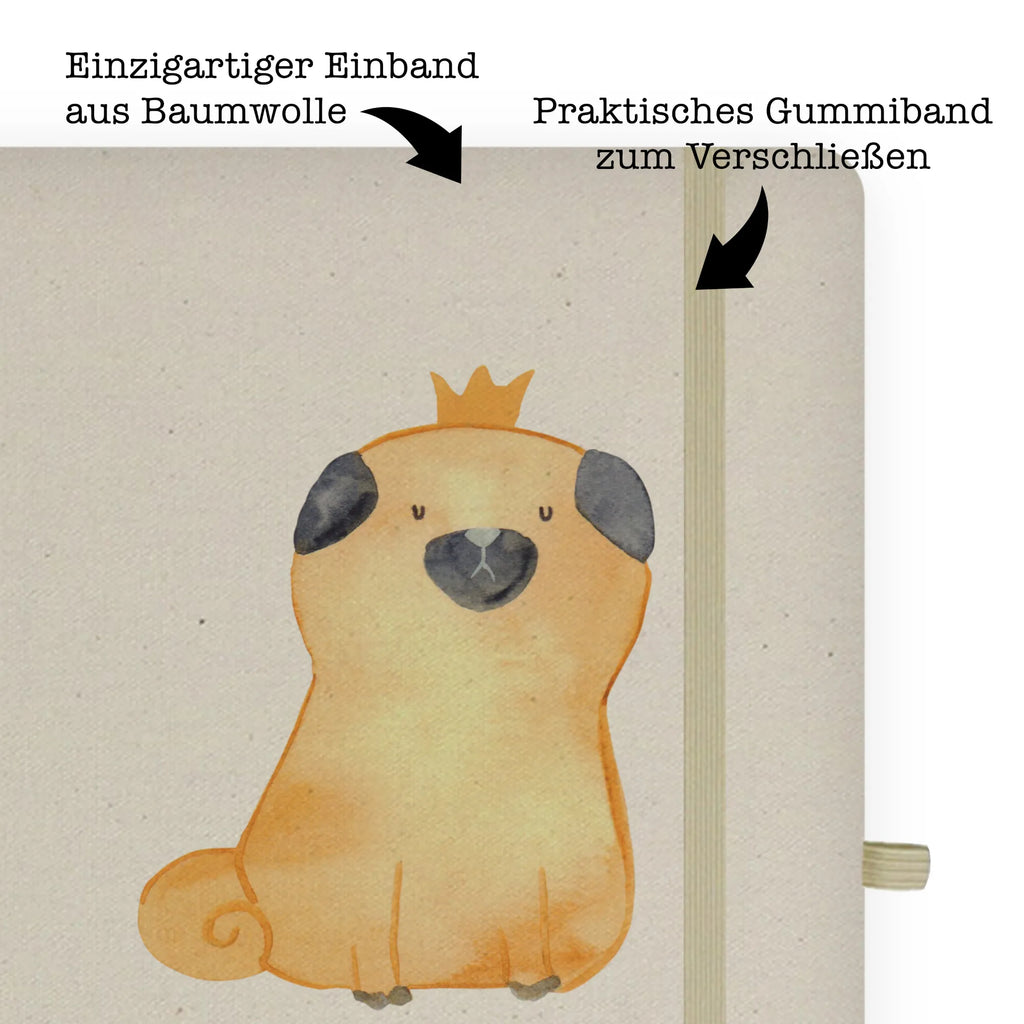 Baumwoll Notizbuch Mops Krone Notizen, Eintragebuch, Tagebuch, Notizblock, Adressbuch, Journal, Kladde, Skizzenbuch, Notizheft, Schreibbuch, Schreibheft, Hund, Hundemotiv, Haustier, Hunderasse, Tierliebhaber, Hundebesitzer, Sprüche, Mops, allergisch, kinderlos, Hausregel, Hundebesitzer. Spruch, lustig