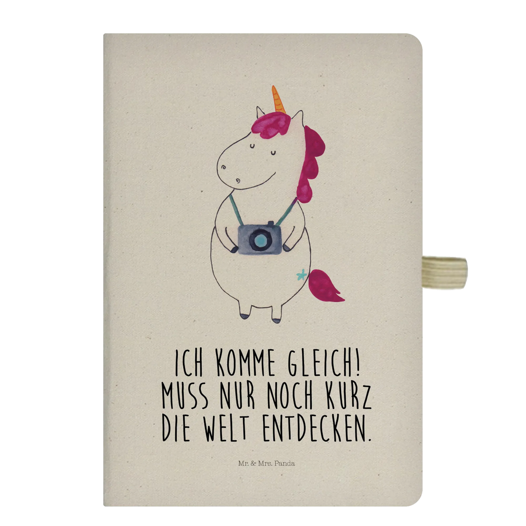 Baumwoll Notizbuch Einhorn Fotograf Notizen, Eintragebuch, Tagebuch, Notizblock, Adressbuch, Journal, Kladde, Skizzenbuch, Notizheft, Schreibbuch, Schreibheft, Einhorn, Einhörner, Einhorn Deko, Pegasus, Unicorn, Fotograf, Fotografie, Kamera, Reisen, Weltreise, Weltenbummler, Urlaub, Tourist, Kurztrip, Reise, Städtereise