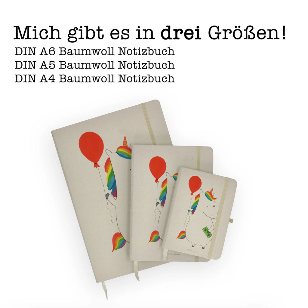 Baumwoll Notizbuch Einhorn Luftballon Notizen, Eintragebuch, Tagebuch, Notizblock, Adressbuch, Journal, Kladde, Skizzenbuch, Notizheft, Schreibbuch, Schreibheft, Einhorn, Einhörner, Einhorn Deko, Pegasus, Unicorn, Luftballon, Geld, Lebenslust, Freude, Geschenk, Freundin