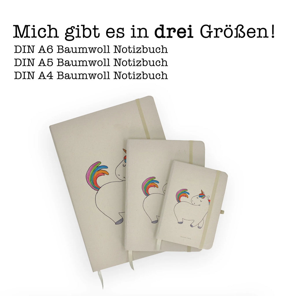 Baumwoll Notizbuch Einhorn stolzierend Notizen, Eintragebuch, Tagebuch, Notizblock, Adressbuch, Journal, Kladde, Skizzenbuch, Notizheft, Schreibbuch, Schreibheft, Einhorn, Einhörner, Einhorn Deko, Pegasus, Unicorn, stolz, anders, bunt, Pferd, Reiter, Reiten, Freundin, Geschenk