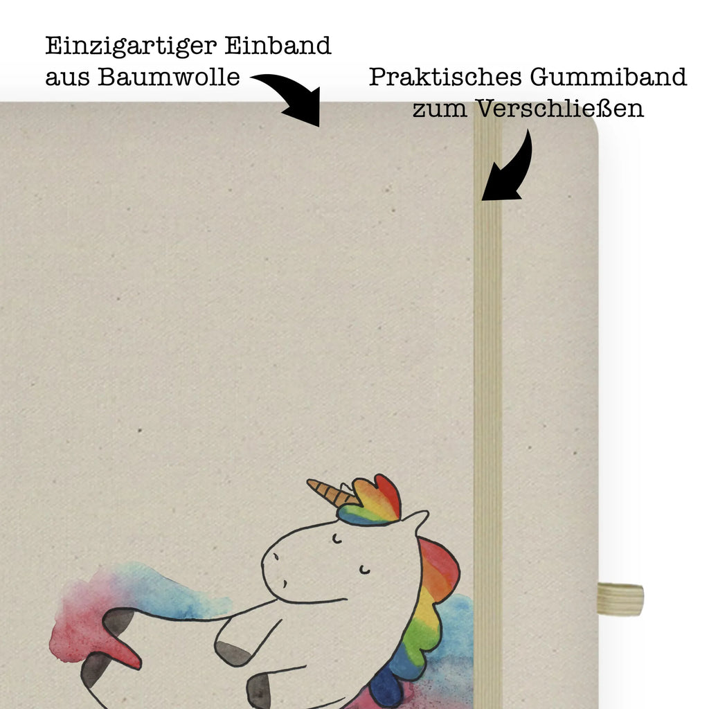 Baumwoll Notizbuch Einhorn Wolke 7 Notizen, Eintragebuch, Tagebuch, Notizblock, Adressbuch, Journal, Kladde, Skizzenbuch, Notizheft, Schreibbuch, Schreibheft, Einhorn, Einhörner, Einhorn Deko, Pegasus, Unicorn, verliebt, Menschen, witzig, lustig, Geschenk, Glaube, Realität, Lächeln