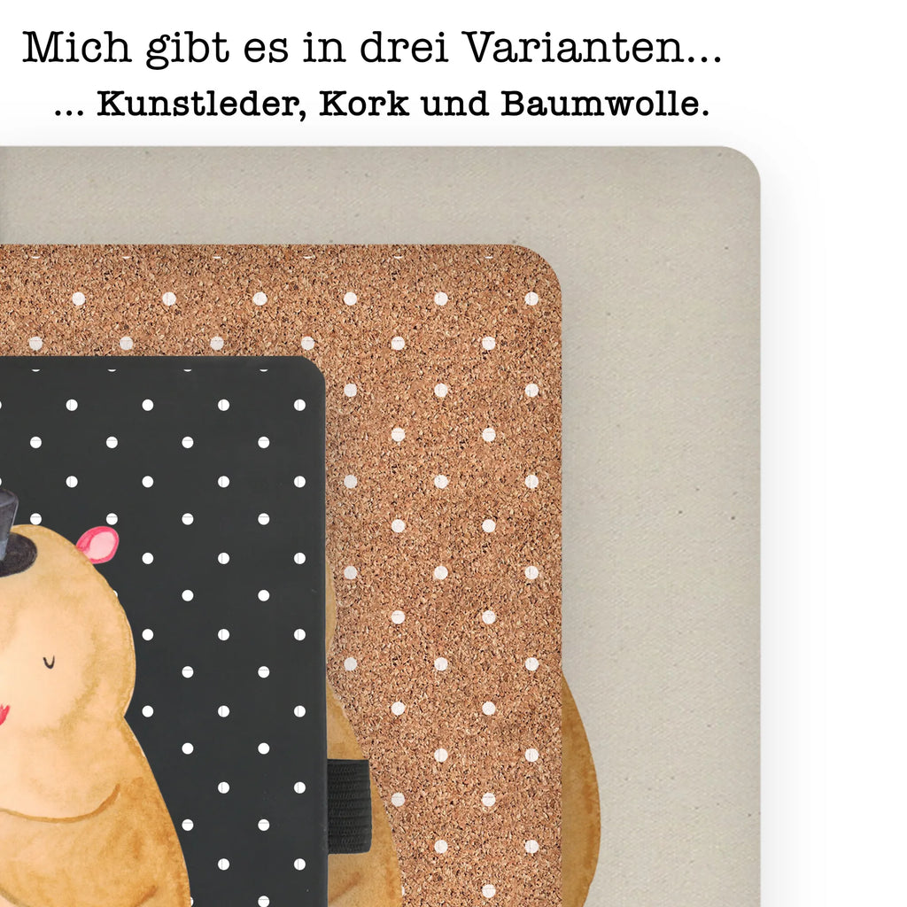 Baumwoll Notizbuch Hamster mit Hut Notizen, Eintragebuch, Tagebuch, Notizblock, Adressbuch, Journal, Kladde, Skizzenbuch, Notizheft, Schreibbuch, Schreibheft, Tiermotive, Gute Laune, lustige Sprüche, Tiere, Hamster, Hut, Magier, Zylinder, Zwerghamster, Zauberer