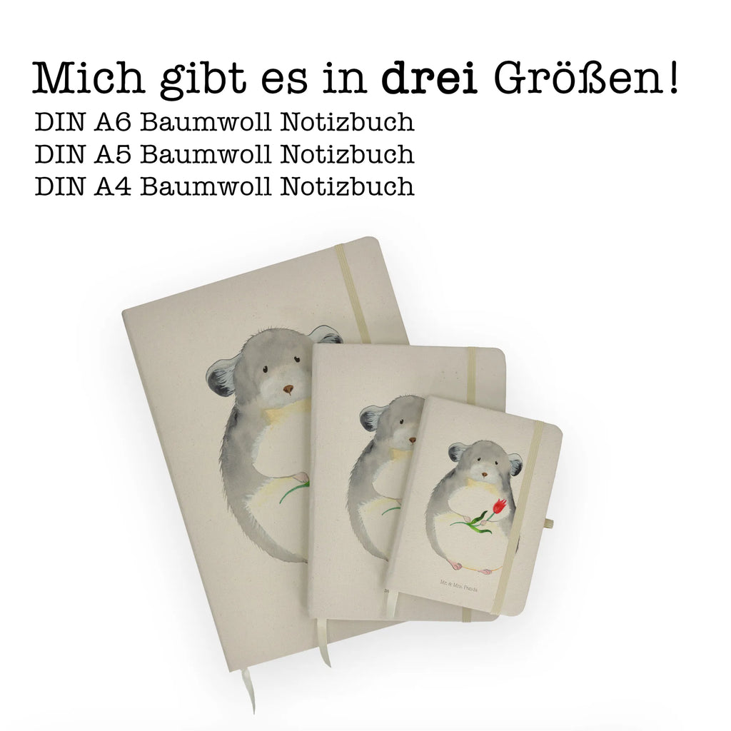 Baumwoll Notizbuch Chinchilla Blume Notizen, Eintragebuch, Tagebuch, Notizblock, Adressbuch, Journal, Kladde, Skizzenbuch, Notizheft, Schreibbuch, Schreibheft, Tiermotive, Gute Laune, lustige Sprüche, Tiere, Chinchilla, Chinchillas, Liebeskummer, Kummer, Depressionen, traurig sein, Chaos, Glücklichsein, Büro, Büroalltag