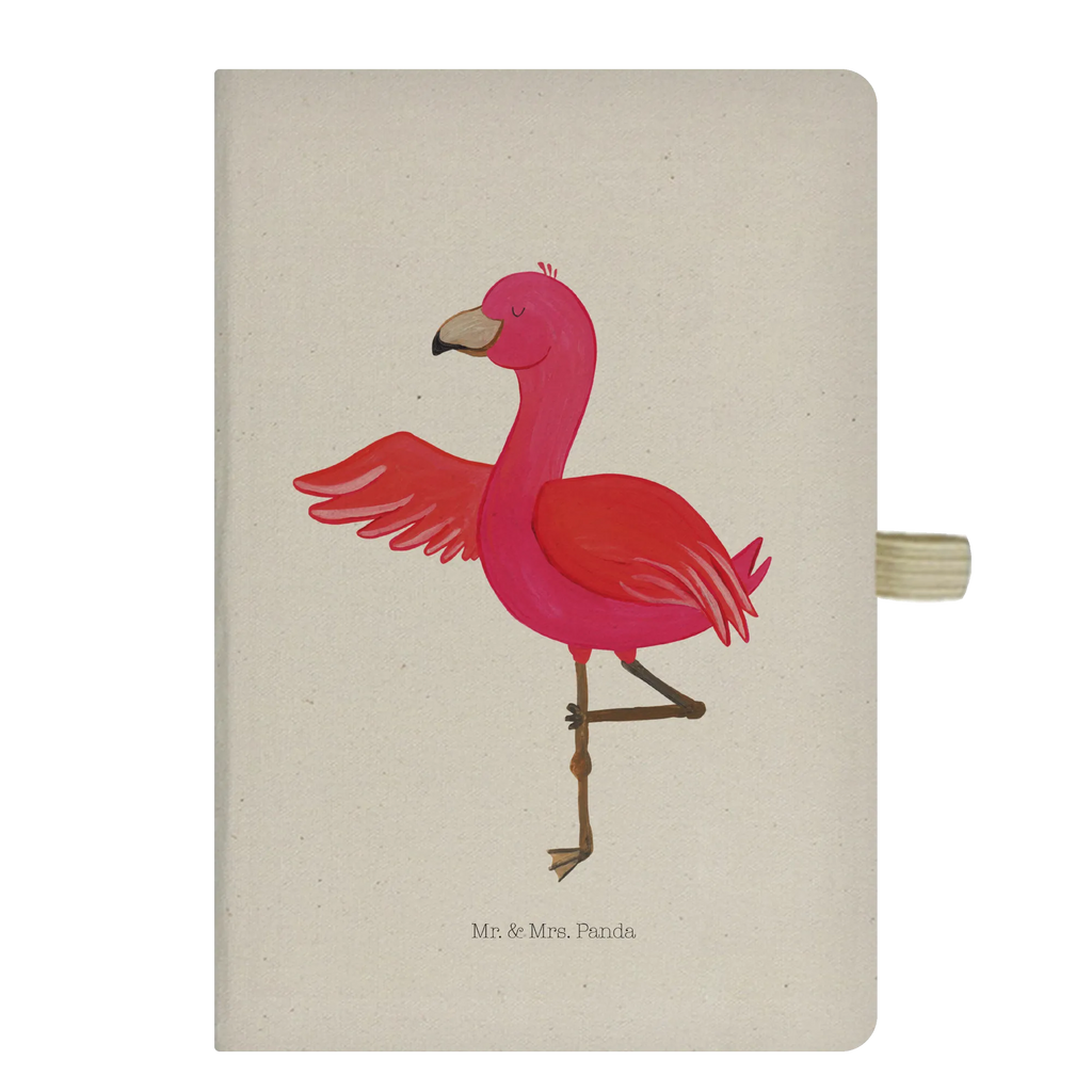 Baumwoll Notizbuch Flamingo Yoga Notizen, Eintragebuch, Tagebuch, Notizblock, Adressbuch, Journal, Kladde, Skizzenbuch, Notizheft, Schreibbuch, Schreibheft, Flamingo, Vogel, Yoga, Namaste, Achtsamkeit, Yoga-Übung, Entspannung, Ärger, Aufregen, Tiefenentspannung