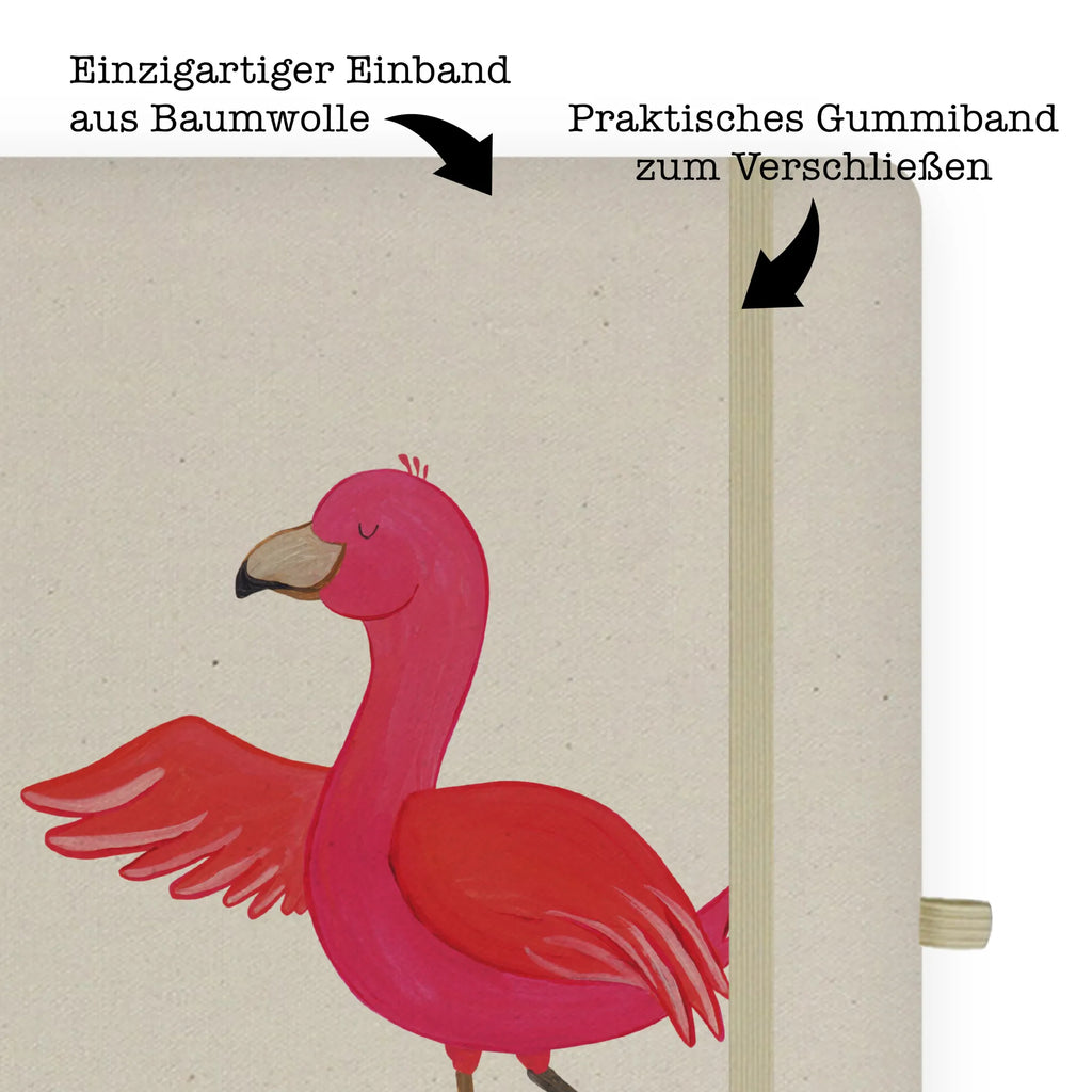 Baumwoll Notizbuch Flamingo Yoga Notizen, Eintragebuch, Tagebuch, Notizblock, Adressbuch, Journal, Kladde, Skizzenbuch, Notizheft, Schreibbuch, Schreibheft, Flamingo, Vogel, Yoga, Namaste, Achtsamkeit, Yoga-Übung, Entspannung, Ärger, Aufregen, Tiefenentspannung