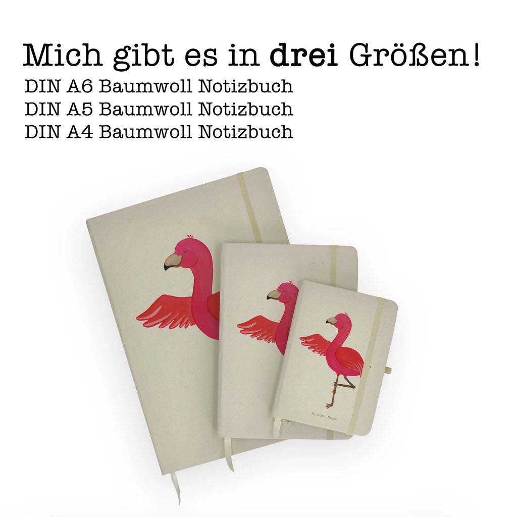 Baumwoll Notizbuch Flamingo Yoga Notizen, Eintragebuch, Tagebuch, Notizblock, Adressbuch, Journal, Kladde, Skizzenbuch, Notizheft, Schreibbuch, Schreibheft, Flamingo, Vogel, Yoga, Namaste, Achtsamkeit, Yoga-Übung, Entspannung, Ärger, Aufregen, Tiefenentspannung