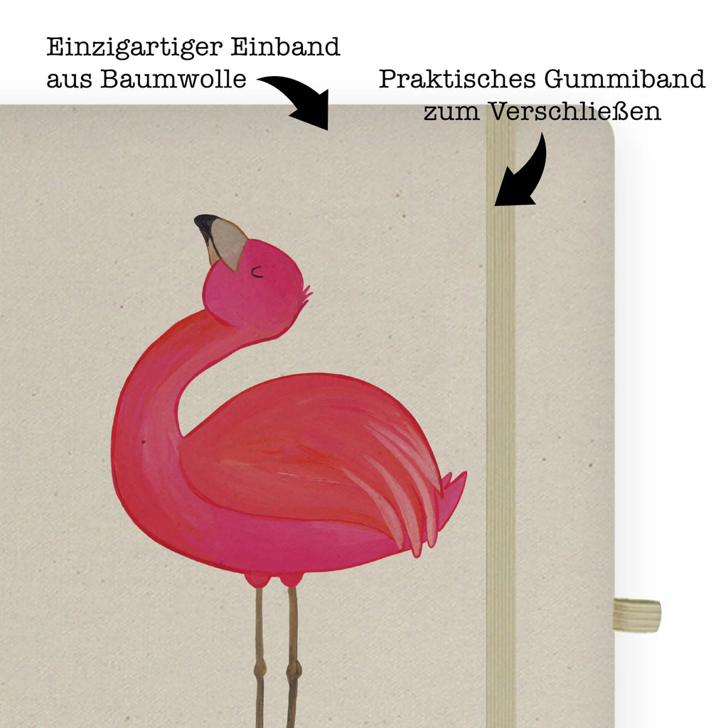 Baumwoll Notizbuch Flamingo stolz Notizen, Eintragebuch, Tagebuch, Notizblock, Adressbuch, Journal, Kladde, Skizzenbuch, Notizheft, Schreibbuch, Schreibheft, Flamingo, stolz, Freude, Selbstliebe, Selbstakzeptanz, Freundin, beste Freundin, Tochter, Mama, Schwester