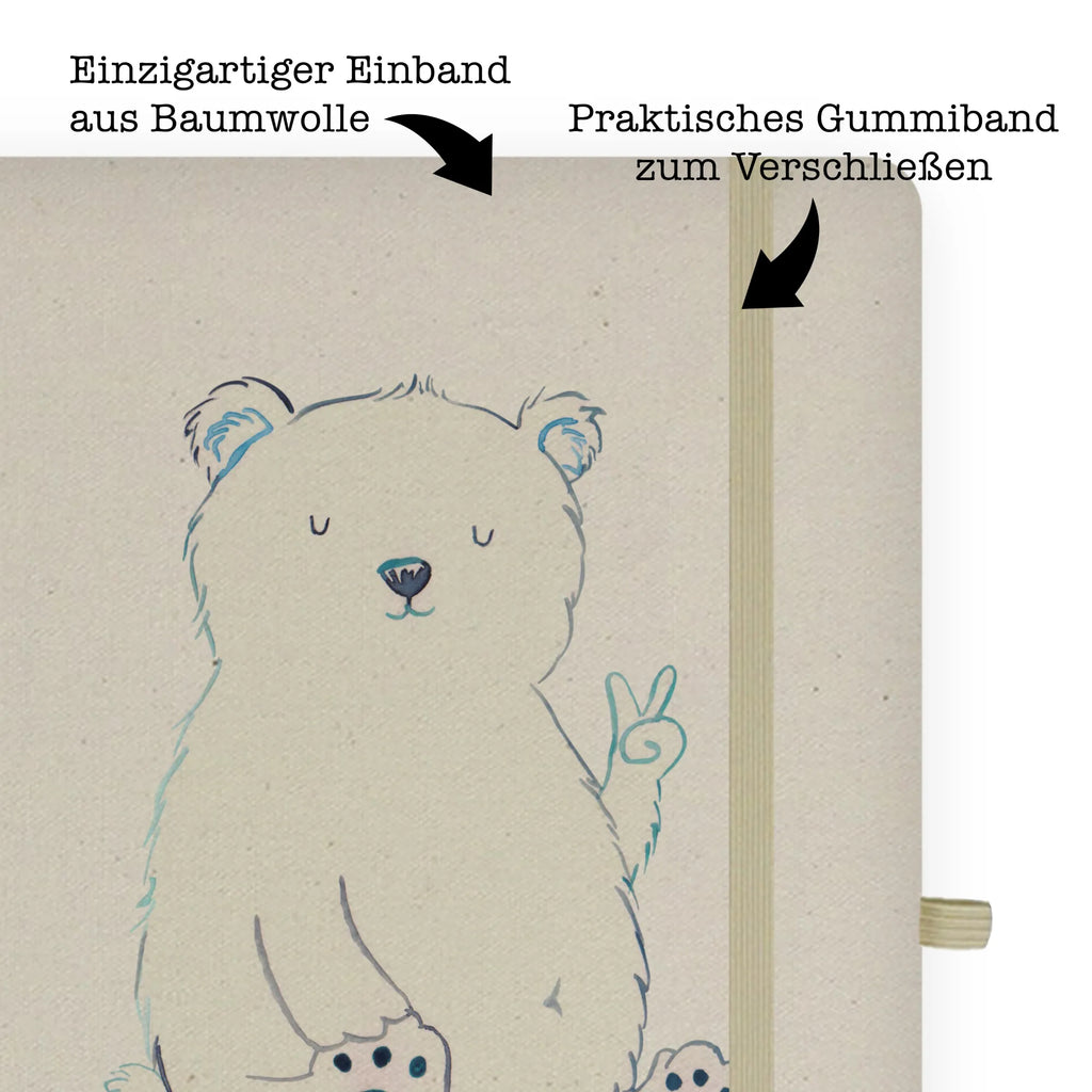 Baumwoll Notizbuch Eisbär Faul Notizen, Eintragebuch, Tagebuch, Notizblock, Adressbuch, Journal, Kladde, Skizzenbuch, Notizheft, Schreibbuch, Schreibheft, Bär, Teddy, Teddybär, Eisbär, Nordpol, Faul, Entspannen, Relaxen, Büro, Arbeit, Bürojob, Arbeitsplatz, Homeoffice