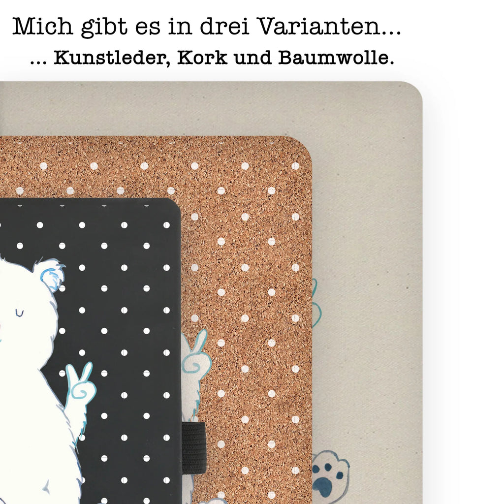 Baumwoll Notizbuch Eisbär Faul Notizen, Eintragebuch, Tagebuch, Notizblock, Adressbuch, Journal, Kladde, Skizzenbuch, Notizheft, Schreibbuch, Schreibheft, Bär, Teddy, Teddybär, Eisbär, Nordpol, Faul, Entspannen, Relaxen, Büro, Arbeit, Bürojob, Arbeitsplatz, Homeoffice