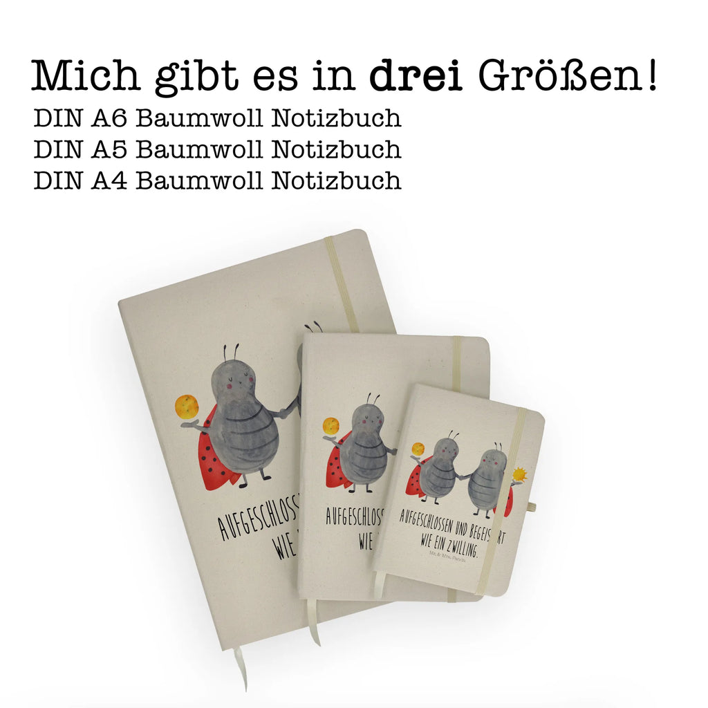 Baumwoll Notizbuch Sternzeichen Zwilling Notizen, Eintragebuch, Tagebuch, Notizblock, Adressbuch, Journal, Kladde, Skizzenbuch, Notizheft, Schreibbuch, Schreibheft, Tierkreiszeichen, Sternzeichen, Horoskop, Astrologie, Aszendent, Zwillinge, Zwilling Geschenk, Zwilling Sternzeichen, Geburtstag Mai, Geschenk Mai, Geschenk Juni, Marienkäfer, Glückskäfer, Zwillingsbruder, Zwillingsschwester