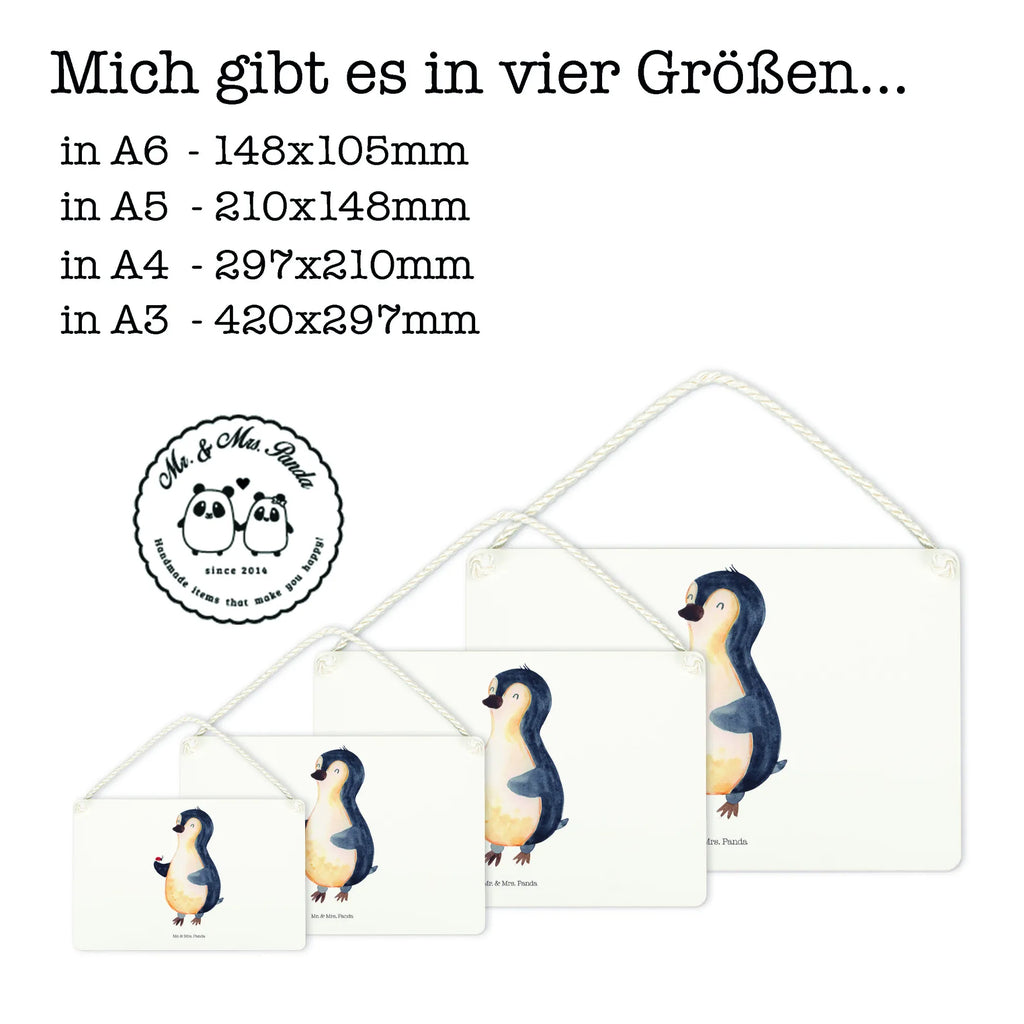 Deko Schild Pinguin Marienkäfer Dekoschild, Deko Schild, Schild, Tür Schild, Türschild, Holzschild, Wandschild, Wanddeko, Pinguin, Pinguine, Marienkäfer, Liebe, Wunder, Glück, Freude, Lebensfreude