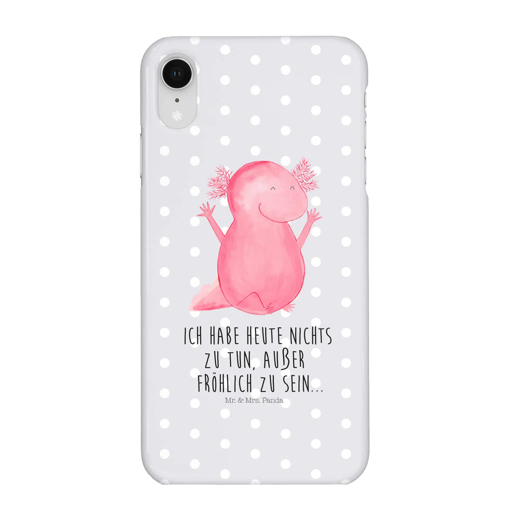 Handyhülle Axolotl Hurra Handyhülle, Handycover, Cover, Handy, Hülle, Iphone 10, Iphone X, Axolotl, Molch, Axolot, Schwanzlurch, Lurch, Lurche, fröhlich, Spaß, Freude, Motivation, Zufriedenheit