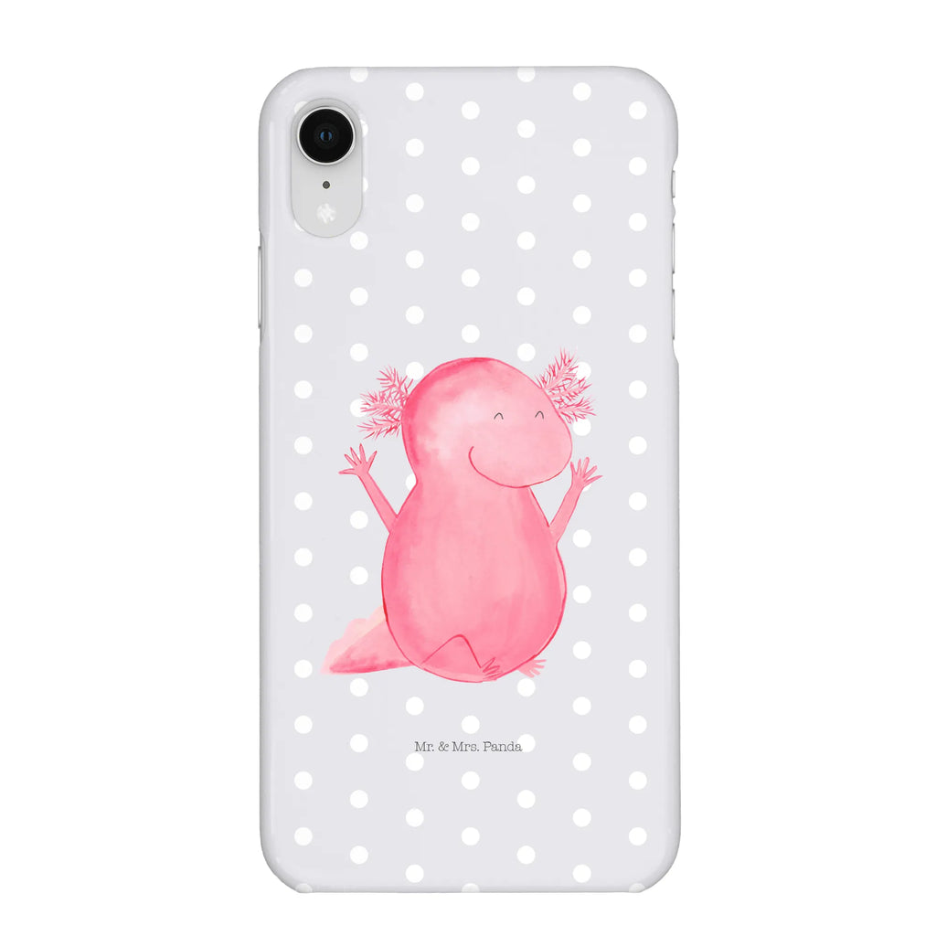 Handyhülle Axolotl Hurra Handyhülle, Handycover, Cover, Handy, Hülle, Iphone 10, Iphone X, Axolotl, Molch, Axolot, Schwanzlurch, Lurch, Lurche, fröhlich, Spaß, Freude, Motivation, Zufriedenheit