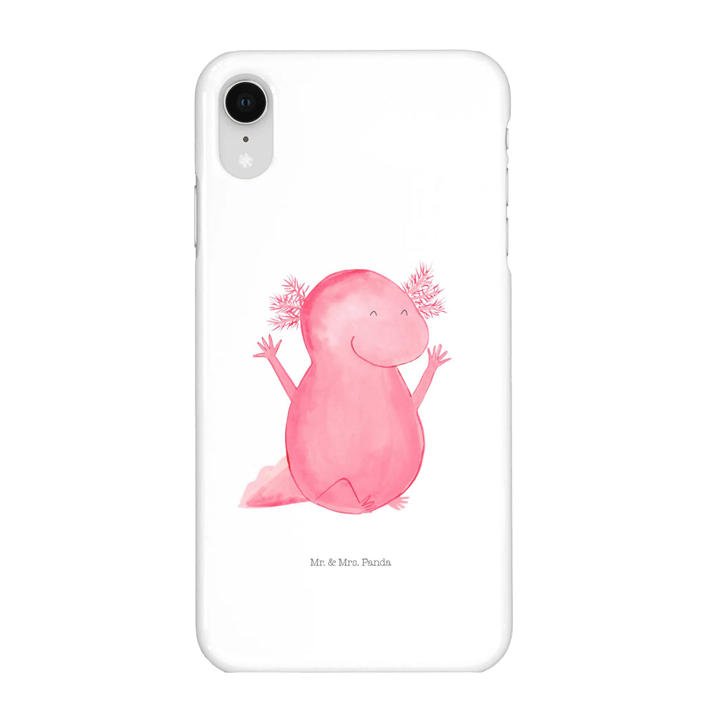 Handyhülle Axolotl Hurra Handyhülle, Handycover, Cover, Handy, Hülle, Iphone 10, Iphone X, Axolotl, Molch, Axolot, Schwanzlurch, Lurch, Lurche, fröhlich, Spaß, Freude, Motivation, Zufriedenheit