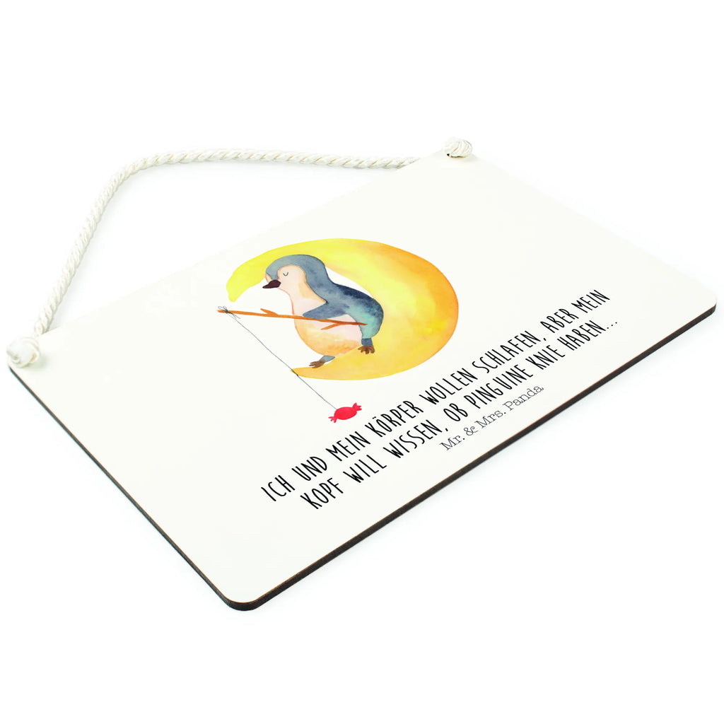 Deko Schild Pinguin Mond Dekoschild, Deko Schild, Schild, Tür Schild, Türschild, Holzschild, Wandschild, Wanddeko, Pinguin, Pinguine, Spruch, schlafen, Nachtruhe, Einschlafen, Schlafzimmer, Schlafstörungen, Gästezimmer