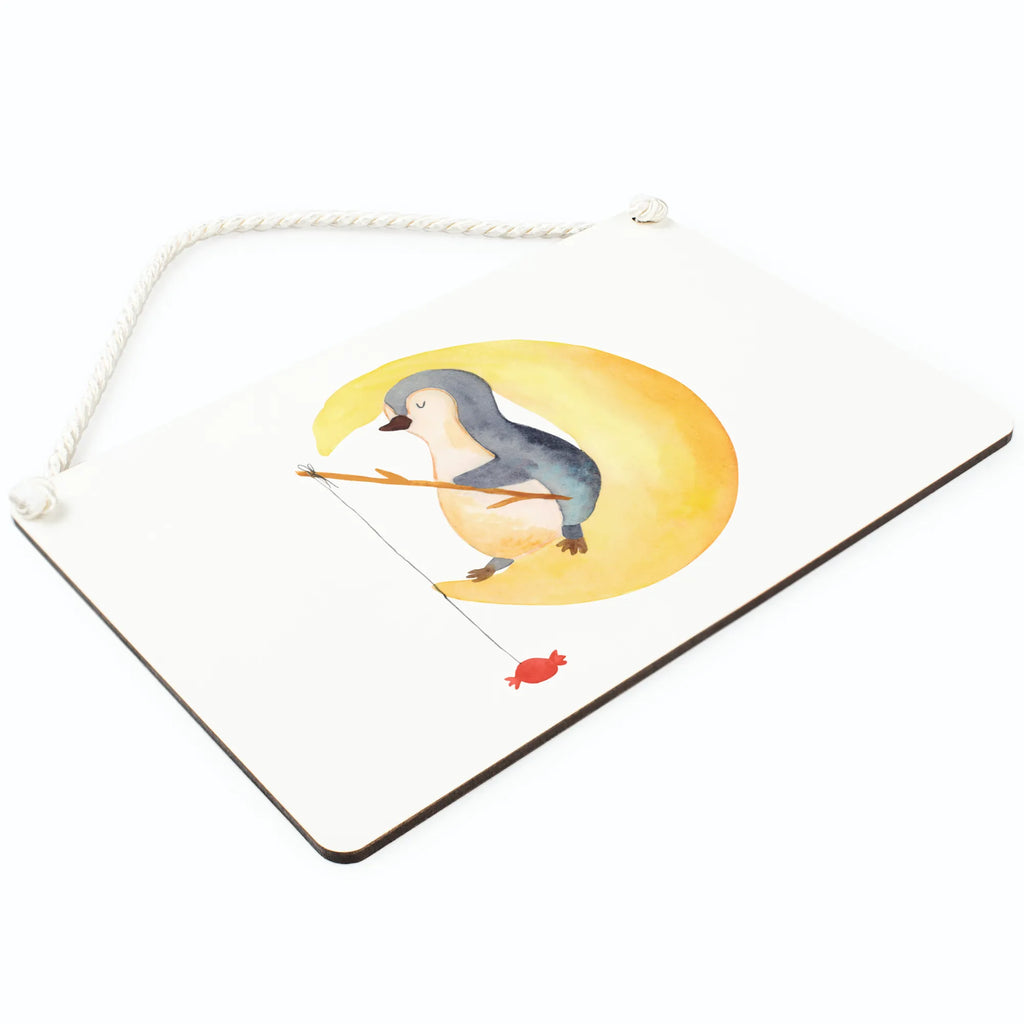 Deko Schild Pinguin Mond Dekoschild, Deko Schild, Schild, Tür Schild, Türschild, Holzschild, Wandschild, Wanddeko, Pinguin, Pinguine, Spruch, schlafen, Nachtruhe, Einschlafen, Schlafzimmer, Schlafstörungen, Gästezimmer