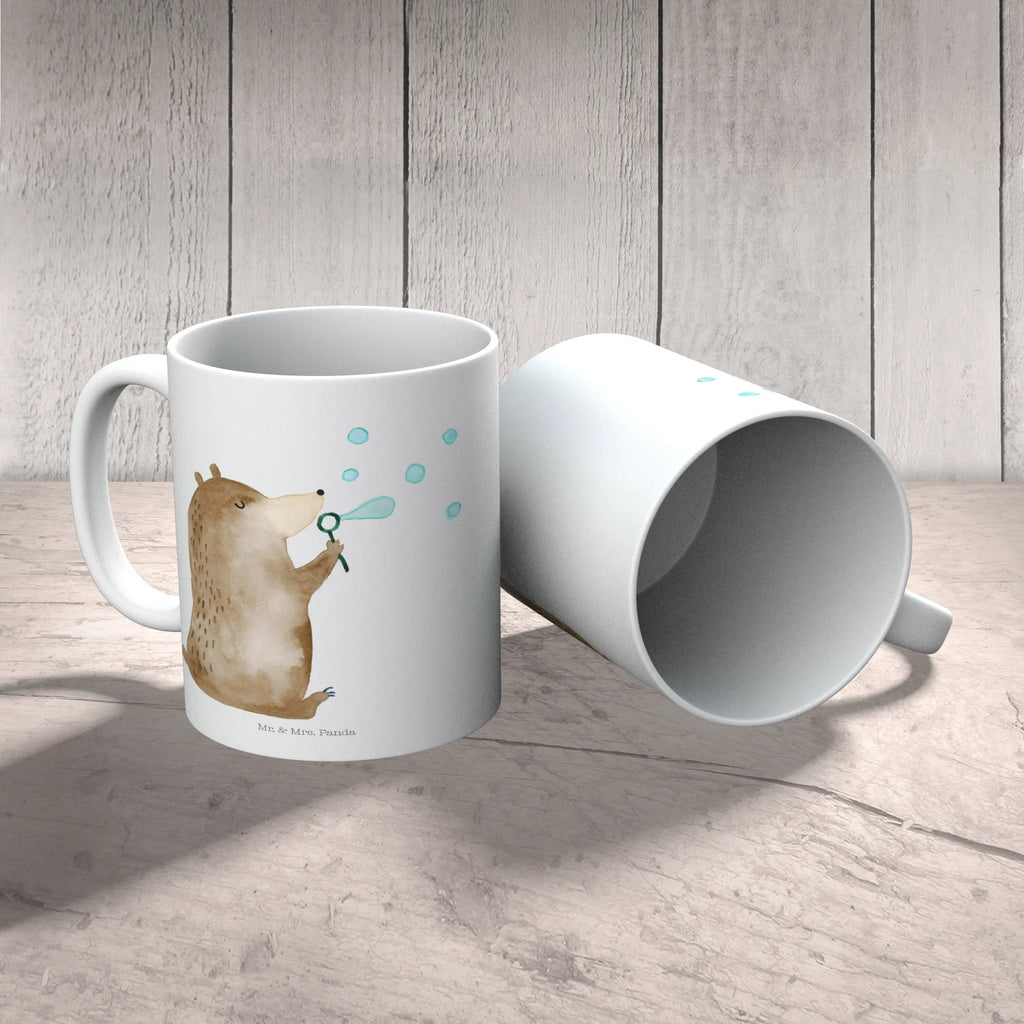 Tasse Bär Seifenblasen Tasse, Kaffeetasse, Teetasse, Becher, Kaffeebecher, Teebecher, Keramiktasse, Porzellantasse, Büro Tasse, Geschenk Tasse, Tasse Sprüche, Tasse Motive, Kaffeetassen, Tasse bedrucken, Designer Tasse, Cappuccino Tassen, Schöne Teetassen, Bär, Teddy, Teddybär, Seifenblasen Bär Lustig Sein Glücklich Traurig Happy