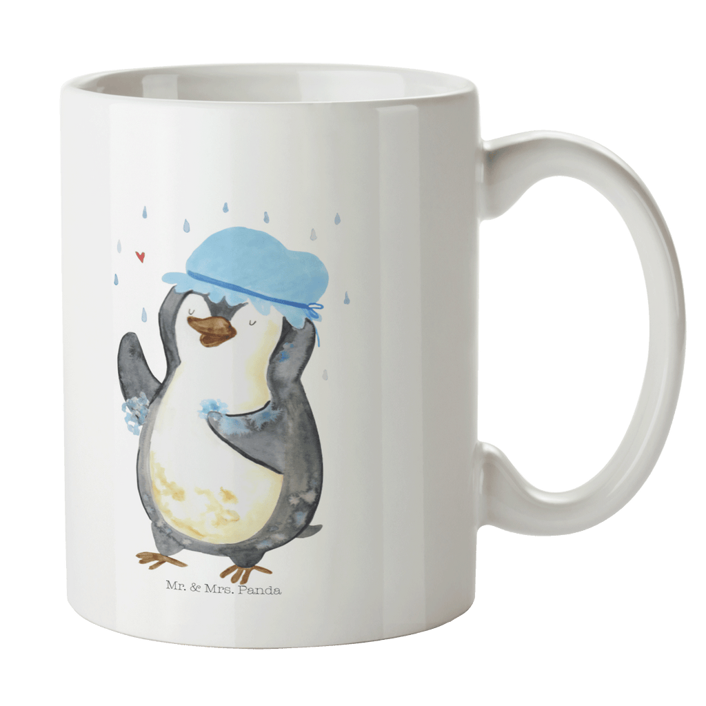 Tasse Pinguin Duschen Tasse, Kaffeetasse, Teetasse, Becher, Kaffeebecher, Teebecher, Keramiktasse, Porzellantasse, Büro Tasse, Geschenk Tasse, Tasse Sprüche, Tasse Motive, Kaffeetassen, Tasse bedrucken, Designer Tasse, Cappuccino Tassen, Schöne Teetassen, Pinguin, Pinguine, Dusche, duschen, Lebensmotto, Motivation, Neustart, Neuanfang, glücklich sein