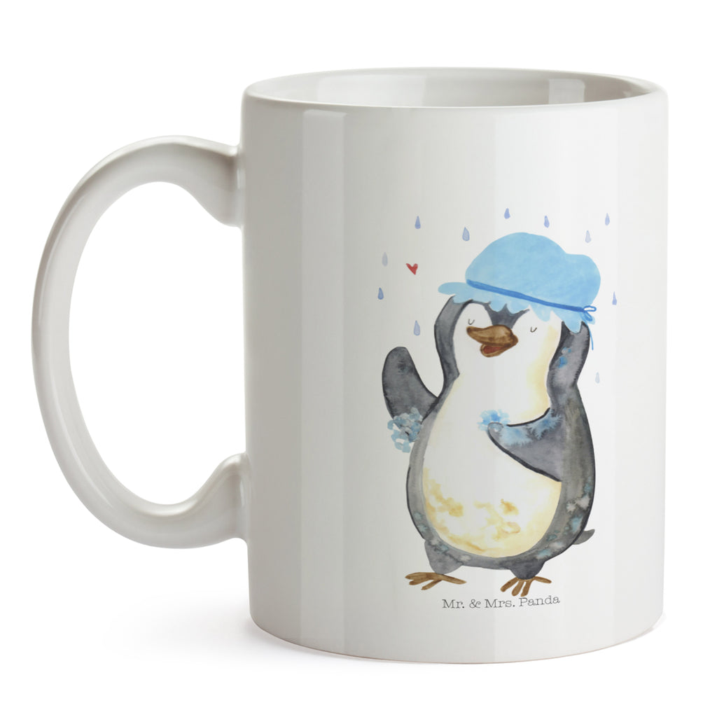 Tasse Pinguin Duschen Tasse, Kaffeetasse, Teetasse, Becher, Kaffeebecher, Teebecher, Keramiktasse, Porzellantasse, Büro Tasse, Geschenk Tasse, Tasse Sprüche, Tasse Motive, Kaffeetassen, Tasse bedrucken, Designer Tasse, Cappuccino Tassen, Schöne Teetassen, Pinguin, Pinguine, Dusche, duschen, Lebensmotto, Motivation, Neustart, Neuanfang, glücklich sein