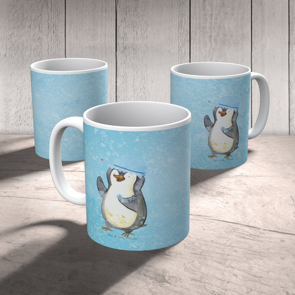 Tasse Pinguin Duschen Tasse, Kaffeetasse, Teetasse, Becher, Kaffeebecher, Teebecher, Keramiktasse, Porzellantasse, Büro Tasse, Geschenk Tasse, Tasse Sprüche, Tasse Motive, Kaffeetassen, Tasse bedrucken, Designer Tasse, Cappuccino Tassen, Schöne Teetassen, Pinguin, Pinguine, Dusche, duschen, Lebensmotto, Motivation, Neustart, Neuanfang, glücklich sein