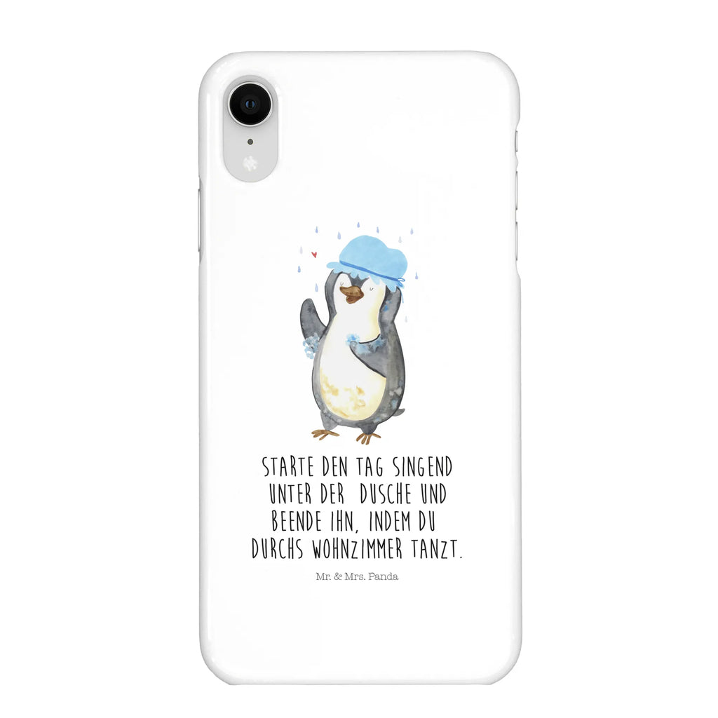 Handyhülle Pinguin Duschen Handyhülle, Handycover, Cover, Handy, Hülle, Iphone 10, Iphone X, Pinguin, Pinguine, Dusche, duschen, Lebensmotto, Motivation, Neustart, Neuanfang, glücklich sein