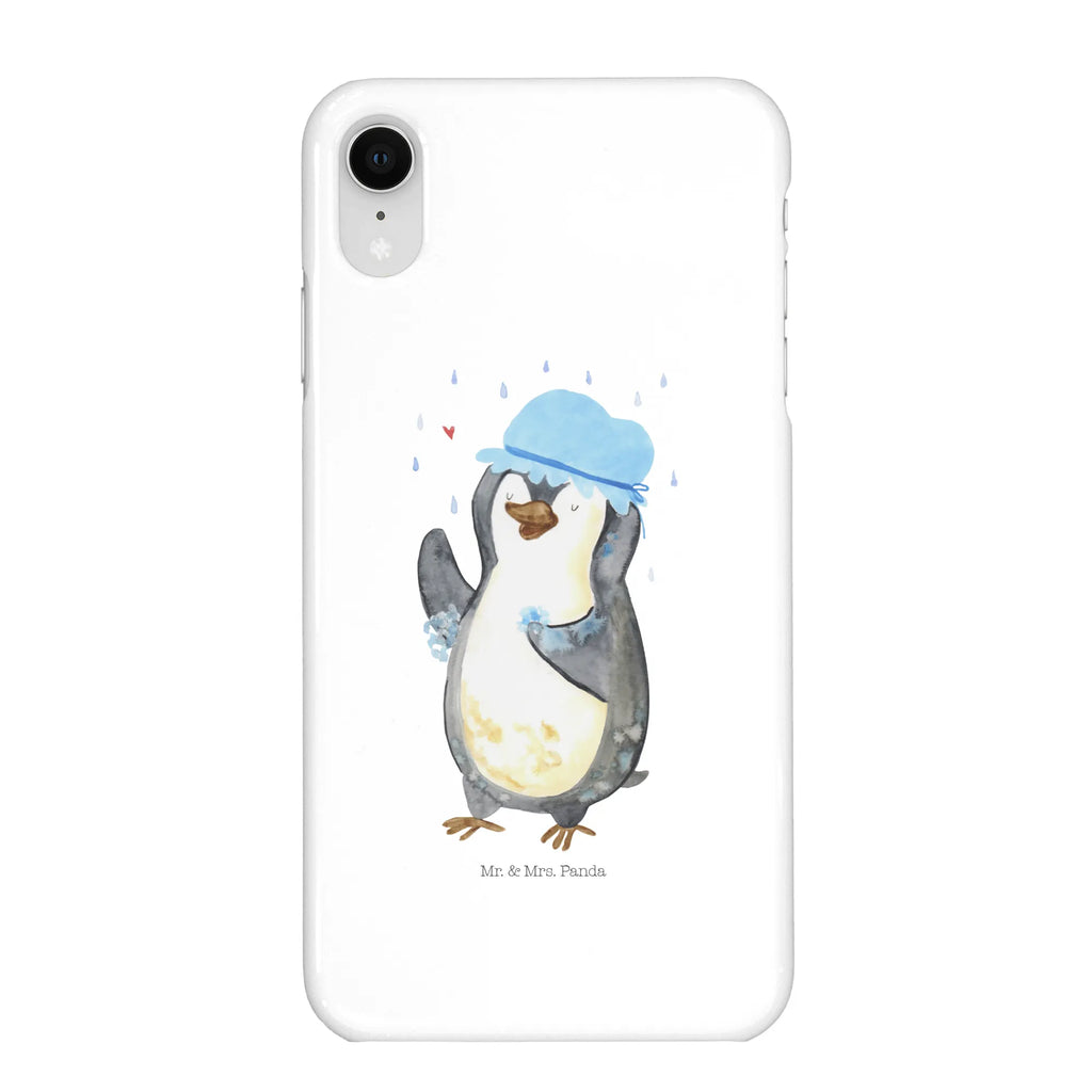 Handyhülle Pinguin Duschen Handyhülle, Handycover, Cover, Handy, Hülle, Iphone 10, Iphone X, Pinguin, Pinguine, Dusche, duschen, Lebensmotto, Motivation, Neustart, Neuanfang, glücklich sein