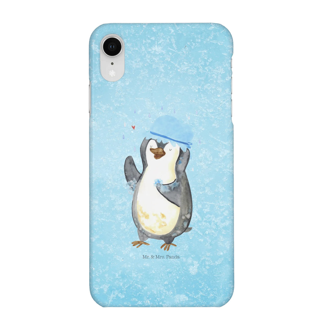 Handyhülle Pinguin Duschen Handyhülle, Handycover, Cover, Handy, Hülle, Iphone 10, Iphone X, Pinguin, Pinguine, Dusche, duschen, Lebensmotto, Motivation, Neustart, Neuanfang, glücklich sein