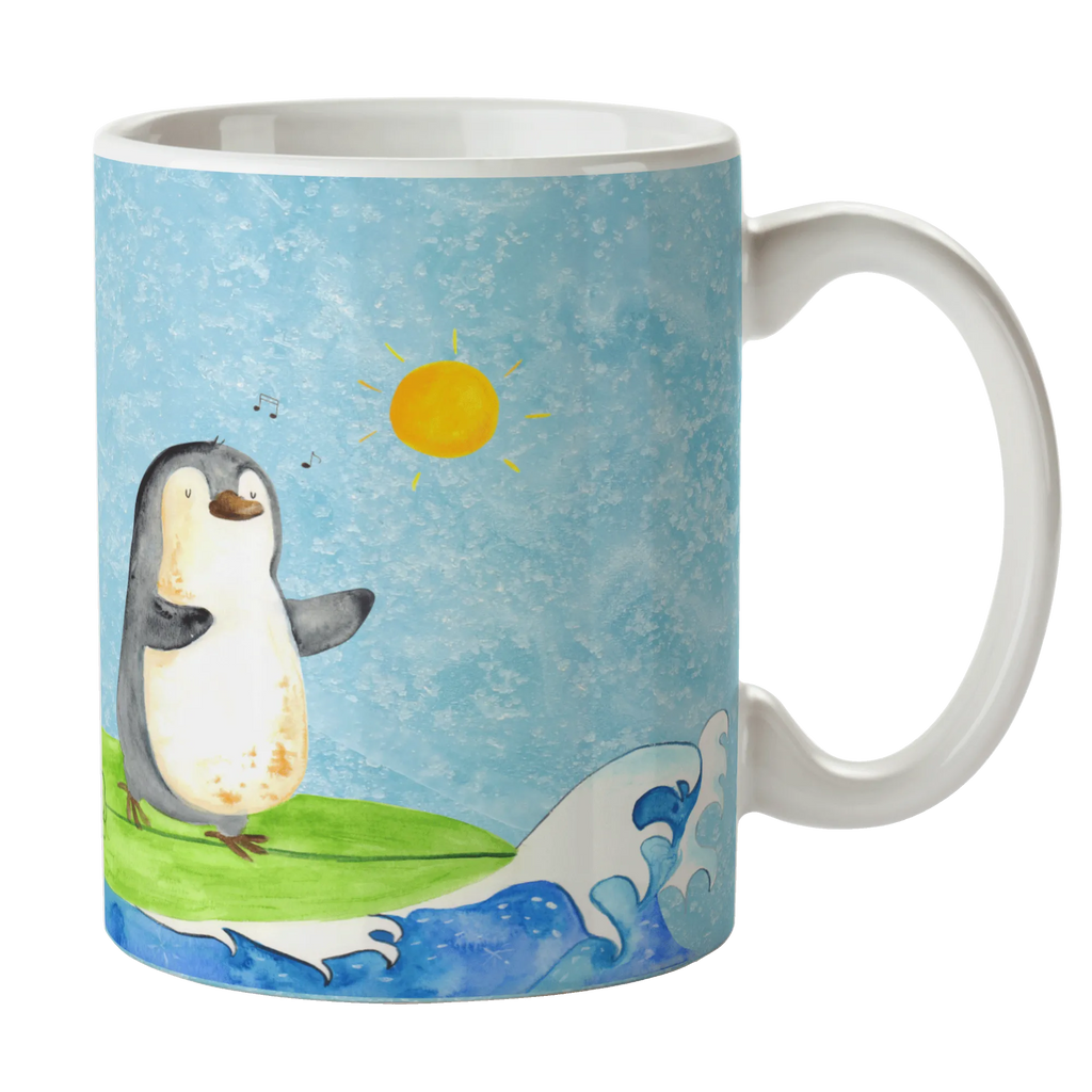 Tasse Pinguin Surfer Tasse, Kaffeetasse, Teetasse, Becher, Kaffeebecher, Teebecher, Keramiktasse, Porzellantasse, Büro Tasse, Geschenk Tasse, Tasse Sprüche, Tasse Motive, Kaffeetassen, Tasse bedrucken, Designer Tasse, Cappuccino Tassen, Schöne Teetassen, Pinguin, Pinguine, surfen, Surfer, Hawaii, Urlaub, Wellen, Wellen reiten, Portugal