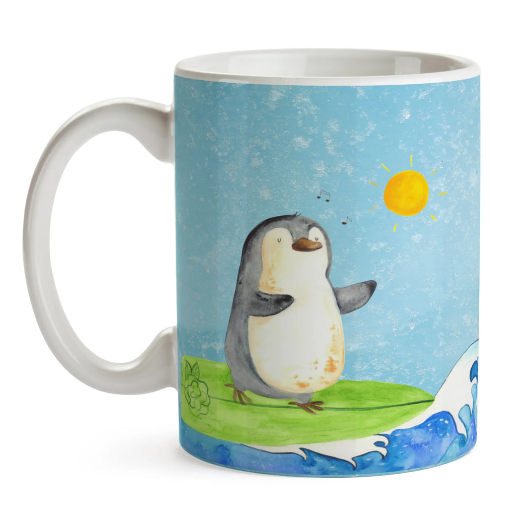 Tasse Pinguin Surfer Tasse, Kaffeetasse, Teetasse, Becher, Kaffeebecher, Teebecher, Keramiktasse, Porzellantasse, Büro Tasse, Geschenk Tasse, Tasse Sprüche, Tasse Motive, Kaffeetassen, Tasse bedrucken, Designer Tasse, Cappuccino Tassen, Schöne Teetassen, Pinguin, Pinguine, surfen, Surfer, Hawaii, Urlaub, Wellen, Wellen reiten, Portugal