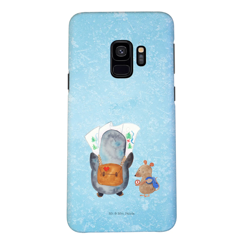 Handyhülle Pinguin & Maus Wanderer Handyhülle, Handycover, Cover, Handy, Hülle, Iphone 10, Iphone X, Pinguin, Pinguine, Abenteurer, Abenteuer, Roadtrip, Ausflug, Wanderlust, wandern