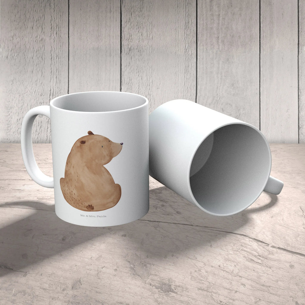 Tasse Bär Schulterblick Tasse, Kaffeetasse, Teetasse, Becher, Kaffeebecher, Teebecher, Keramiktasse, Porzellantasse, Büro Tasse, Geschenk Tasse, Tasse Sprüche, Tasse Motive, Kaffeetassen, Tasse bedrucken, Designer Tasse, Cappuccino Tassen, Schöne Teetassen, Bär, Teddy, Teddybär, Selbstachtung, Weltansicht, Motivation, Bären, Bärenliebe, Weisheit