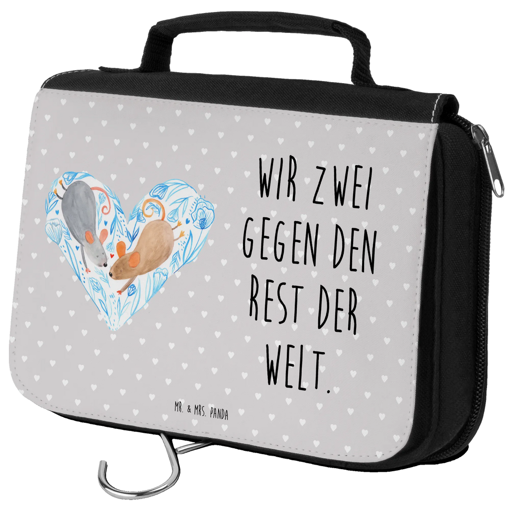 Kulturbeutel Mäuse Herz Kulturbeutel, Zum Aufhängen, Waschtasche, Kosmetiktasche, Damen, Herren, Aufbewahrungstasche, Schminktasche, Kosmetikbeutel, Organizer, Kulturtasche, Schminkutensil, Liebe, Partner, Freund, Freundin, Ehemann, Ehefrau, Heiraten, Verlobung, Heiratsantrag, Liebesgeschenk, Jahrestag, Hocheitstag, Maus, Mäuse, Liebesbotschaft, Liebesbeweis, Hochzeit, Lieblingsmensch, Gemeinsamkeit, Love, Geschenk für zwei