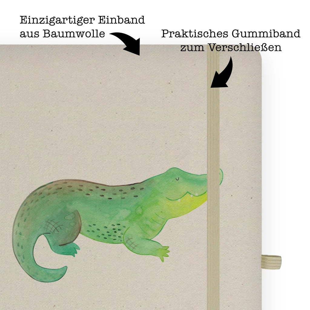 Baumwoll Notizbuch Krokodil Notizen, Eintragebuch, Tagebuch, Notizblock, Adressbuch, Journal, Kladde, Skizzenbuch, Notizheft, Schreibbuch, Schreibheft, Meerestiere, Meer, Urlaub, Krokodil, Krokodile, verrückt sein, spontan sein, Abenteuerlust, Reiselust, Freundin, beste Freundin, Lieblingsmensch