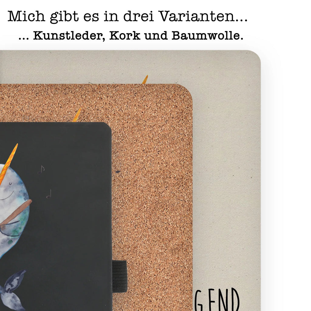 Baumwoll Notizbuch Narwal Gitarre Notizen, Eintragebuch, Tagebuch, Notizblock, Adressbuch, Journal, Kladde, Skizzenbuch, Notizheft, Schreibbuch, Schreibheft, Meerestiere, Meer, Urlaub, Narwal, Wal, Tanzen, Probleme, Problemlösung, Frust, Gespräche, Gitarre